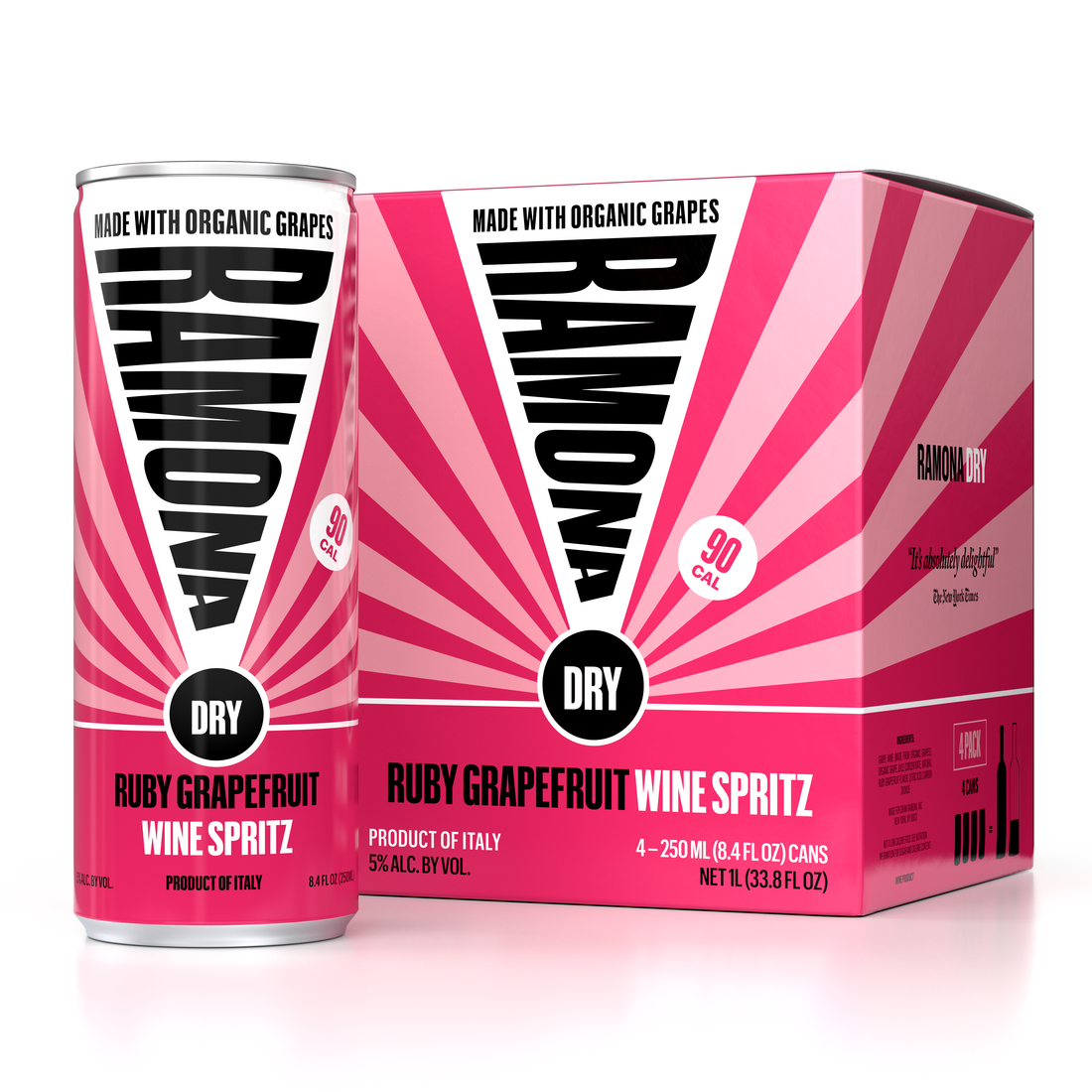 Organic Dry Grapefruit Wine Spritz (4-Pack)
